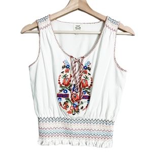 EUC 💞 Anthropologie Embroidered Tank Top